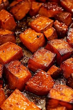 cooked sweet potatoes with brown sugar and seasoning