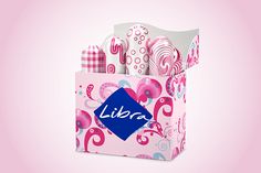 New Libra Tampons packaging design and overwrap art. Cool Packaging Design, Always Pads, Period Box, Zero Waste Ideas, Cool Packaging, Menstrual Cup, Feminine Hygiene, Packaging Designs, Production Design