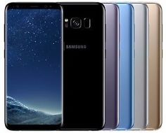 the samsung galaxy s8 is shown in five different colors