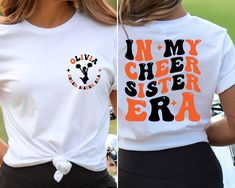 In My Cheer Sister Era Shirt, In My Cheer Sis Era, Cheerleading T-Shirt, Cheer Shirt, New Sister T-Shirt, Cheerleader Gifts, Gift for her Thank you so much for choosing us! How To Order 1️⃣ Please review all the information provided before placing an order. 2️⃣ Select the shirt type and size using the drop down menu. 3️⃣ Select the color of the shirt using the following drop down menu. 4️⃣ Once all your desired items are in your cart you may complete your order by entering your payment method, d Cheer Sister Shirts, Cheerleading Tshirts, Cheerleader Gift, Cheerleader Gifts, Cheerleading Shirts, Cheer Shirt, Dance Shirt, Cheerleading Gifts, Competitive Cheer