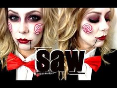 ▶ JIGSAW MAKEUP TUTORIAL!! - YouTube Jigsaw Makeup, Jigsaw Costume, Halloween Idea, Makeup Youtube, Youtube Makeup, Face Painting Halloween, Halloween 2015, Halloween Make Up