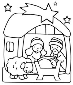 the birth of jesus coloring pages for kids and adults with pictures to color on it