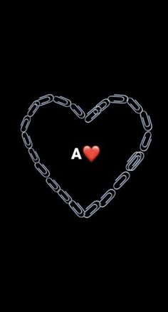 a heart with chains on it and the word a in front of it, surrounded by a