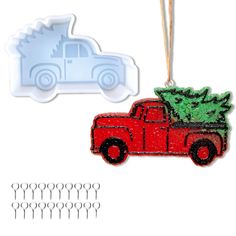 PRICES MAY VARY. Functional and Decorative This Christmas truck car freshies supplies not only can be used to fresh the air, but also a very cute Christmas freshies to decorate your your car, bathroom, bedroom and other places, especially on Christmas day. Package Includes This freshies supplies kit including 1PCS Christmas car freshie mold, 20PCS screw eye pins. Plenty of accessories allow you to easily hang the Christmas car freshie on your car, bedroom, bathroom, enough for meeting your daily Christmas Freshies, Freshie Designs, Christmas Truck With Tree, Car Bathroom, Car Air Freshener Diy, Clay Plaster, Diy Air Freshener, Soap Making Molds, Car Bedroom