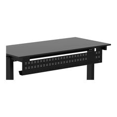 a black table with two drawers underneath it