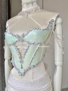 Corset Bra Top, Mermaid Corset, Resin Mermaid, Butterfly Resin, Professional Mermaid, Mermaid Cosplay, Crystal Fairy, Top Cosplay, Tutu Ballet