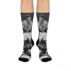 Float like a butterfly, step with pride in Muhammad Ali Socks by Crazy Epic Socks! Embodying Ali's spirit of resilience and courage, these socks pack a punch of style and inspiration. Lace up your feet with greatness and let every step echo the champ's legacy. Enjoy 10% off our Black History Socks collection all month long with code 'HISTORY'. #CrazyEpicSocks #AliInspired Socks Collection, Float Like A Butterfly, Like A Butterfly, Sock Packs, Muhammad Ali, A Butterfly, Crew Socks, Float, Socks