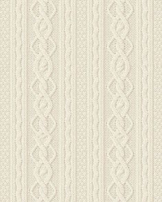 a white knitted wallpaper with an intricate design