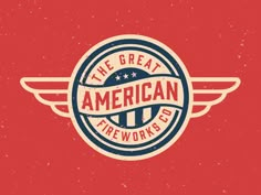 the great american five - works logo on a red background with an eagle and stars