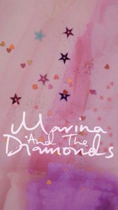 there is a pink background with stars and the words my loving diamonds written on it