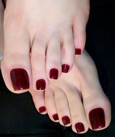 Nail Designs Easy Diy, Red Toenails, Nails Acrylic Coffin, Nail Paint Shades, Summer Nail Polish, Designs Nail