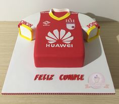 a cake that is shaped like a jersey