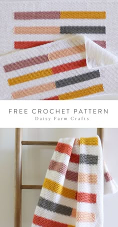 a crocheted blanket is shown with the text, free crochet pattern