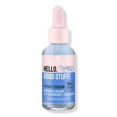 Hello, Good Stuff! Primer Serum - Essence | Ulta Beauty Essence Hello Good Stuff, Primer Serum, Blueberry Extract, Essence Makeup, Eyelash Growth Serum, Essence Cosmetics, Pretty Skin Care, Hydrating Serum, Daily Skin Care