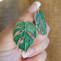 Pearly Painted Enamel On Quality Weighted Goldtone With Hypoallergenic Posts. New Check My Closet For Other Fun Styles, And Save 25% Or More When You Bundle! Leaf Earrings, Green Gold, Cute Jewelry, Green And Gold, Cool Style, Gold Tones, Jewelry Earrings, Women Jewelry, Customer Support