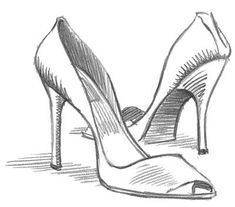 Mini Lesson: Drawing Shoes from Different Angles | Ms. Lawson's Foundations 1 class blog Drawing High Heels, Fashion Illustration Shoes, Art Pins, Shoe Sketches, Shoes Illustration, Art Help, Fashion Illustration Sketches Dresses, Shoe Design Sketches