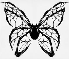 a black and white drawing of a butterfly