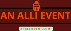 an orange and white sign that says san alli event