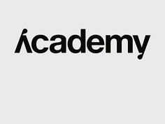 the words academy are black and white