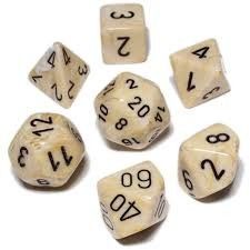 white dice with black numbers on them