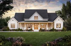 this is an artist's rendering of the farmhouse style home