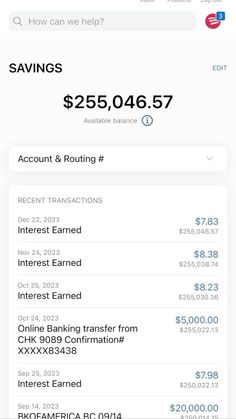 an iphone screen showing the balances and fees for savings on saving $ 250, 000 per month