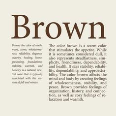 an article about brown is featured in the magazine's publication, which features text and illustrations