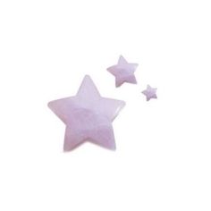 three pink stars are shown against a white background