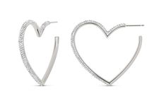 PRICES MAY VARY. SILVER HEART EARRINGS: sparkle and shine with these sterling silver plated hoops, featuring heart shaped earrings for women, adorned with dazzling crystals. CUTE EARRINGS AESTHETIC - Dazzling crystal-embellished heart shaped gifts match the coquette jewelry trend that's exploding on Tiktok & other social media right now! I LOVE YOU GIFTS FOR HER - Heart hoops are big earrings for women that make girlfriend gifts simple! Grab a pair today for your loved one -- It will arrive in o Cute Earrings Aesthetic, Preppy Earrings, Coquette Jewelry, Gold Heart Earrings, Cute Valentines Day, Crystal Heart Earrings, Cute Valentines Day Gifts, Gold Heart Earring, Earrings Aesthetic