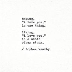 an old typewriter with the words saying, i'd love you is one thing living