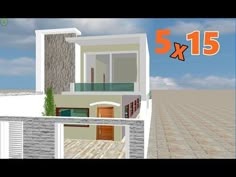 the front view of a house with 5x5's