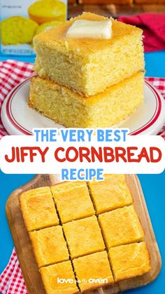 the very best jiffy cornbread recipe is made with only three ingredients and it's so good to eat