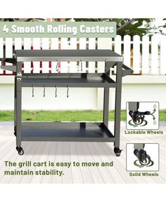 in stock Blackstone Table, Outdoor Grill Table, Outdoor Grill Cart, Table Grill, Grill Stand, Grilling Essentials, Grill Cart, Tool Hooks, Prep Table