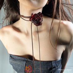 Original Design Handmade lace up lightly distressed Flower Chocker/Necklace My flower chokers are fully hand sewn out of several burned by hand organza petals, includes no metal and fully made out of fabric!  They are made to order by one person so every flower is unique and made specifically for you! - Made out of Organza  - Tie up closure - Detachable flower pendant ( has a loop at the back) - Sizes are Approximate Inspired by earlier times with a slightly edgy touch!  Greatly paired with silk ruffle dresses in earthy tones, denim corsets, silk camis, pin stripe blazers, flowy midi skirts, lace up sandals and much more! Yes, this still gives me y2k and it was my inspiration just a more elegant, romantic side of it :) IMPORTANT TO NOTE: Processing time is not shipping time, please allow a Simple Classic Wedding, Flower Choker Necklace, Flower Choker, Chocker Necklace, Rose Necklace, Handmade Lace, Handmade Flower, Gold Sparkle, Lace Up Sandals