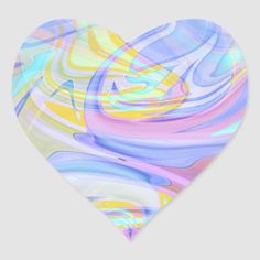 a heart shaped sticker with an abstract design