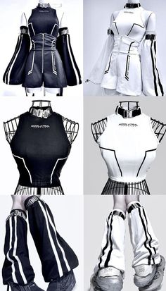 Clothing Design Sketches, Concept Clothing, Cyberpunk Fashion, Futuristic Fashion, Fashion Design Drawings, Fashion Inspiration Design, Really Cute Outfits, Kawaii Clothes, Edgy Outfits