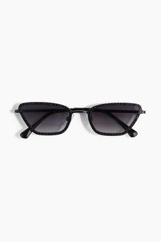 Cat-eye sunglasses in metal with rhinestone-decorated frames. Narrow sidepieces  adjustable nose pads  and tinted  UV-protective lenses in plastic. Decorated Frames, Room Fragrances, Cardigan Sweater Jacket, Maternity Swimwear, Shoe Boot Sandals, Maternity Wear, Tight Leggings, Cat Eye Sunglasses, Cat Eye