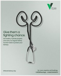 an advertisement with a stethoscope in the shape of a pair of scissors