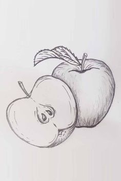 How to draw an apple very easy step by step Apple Tutorial Drawing, Drawing Apple Pencil, Apple Drawing Sketch, Apple Of My Eye Drawing, Easy Drawings Tutorial Step By Step, Apple Line Drawing, Apple Sketch Pencil, How To Draw Apple, How To Draw An Apple