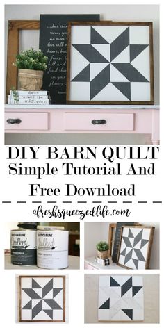 the diy barn quilt pattern is easy to make and looks great on any wall