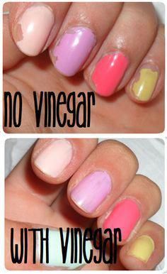 Does vinegar help manicures last longer? No Chip Manicure, Nail Polish Hacks, Manicure Gel, Nail Care Tips, Nail Health, Manicures Designs, Glitter Nail, Body Makeup, Manicure Y Pedicure