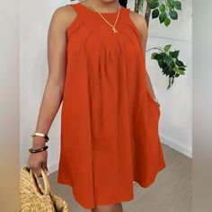 Solid Crew Neck Tank Dress, Elegant Sleeveless Loose Dress For Summer, Women's Clothing Baggy Dresses, Ruched Midi Dress, Classy Casual Outfits, Straight Dress, African Design Dresses, Latest African Fashion Dresses, Versatile Dresses, Loose Dress, African Fashion Dresses