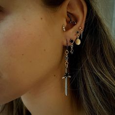 #womensearrings #charmdangle #daggerearrings #daggerearring #swordearrings #daggerhoopearrings #silverdagger #billieeilish #crossearrings #danglecross #earringsset #hoopsword #silvergold Dagger Earrings, Charms Earrings, Gothic Earrings, Coin Earrings, Set Earrings, Spike Earrings, Gold Charms, Earrings Hoop, Cross Earrings