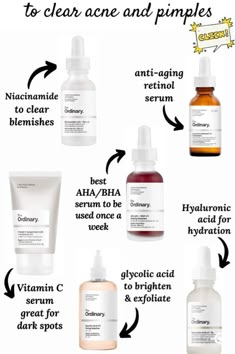 Ordinary skincare products to prevent acne and dark spots Clear Skin Care, Haut Routine, Ordinary Skincare, Skin Care Routine Order, Skin Advice, Clear Healthy Skin, The Ordinary Skincare, Natural Face Skin Care, Basic Skin Care