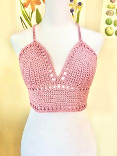 * Handmade crochet top; great for summer time festivals; beach/pool days or everyday wear! * Made with 100% cotton; great for every day use * Pattern by PassioKnit_goods * Listing is for one top * Please refer to sizing chart before purchasing! If you have questions about sizing please message me. Care Instructions: * Machine wash cold, dry flat * Do not bleach * Wash separately to avoid color bleeding * Disclaimer: I am not responsible for any damages to your items or lost items during shipping Fitted V-neck Crochet Top For Summer, Crochet Lace V-neck Crop Top For Summer, Summer V-neck Beach Crop Top, Summer Festival V-neck Halter Top, Summer V-neck Crochet Crop Top, Fitted V-neck Crochet Top For Beach Season, Summer Crochet Lace Top Made Of Yarn, Summer V-neck Crochet Top, Festival Crochet V-neck Crop Top