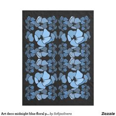 an image of blue flowers on black paper