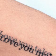 a tattoo that reads, i love you to the moon and back