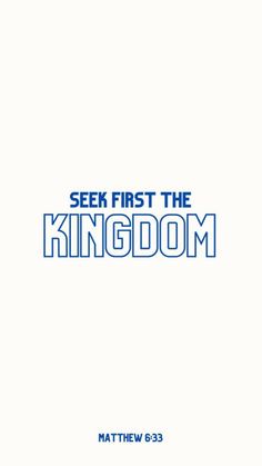 the book cover for seek first the kingdom