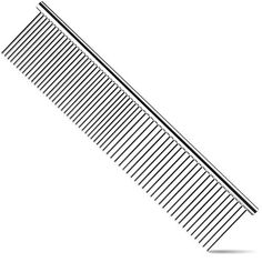 a black comb on a white background with clipping to the side for text or image