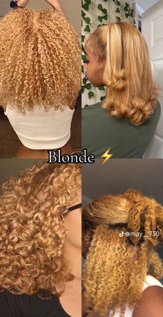 Different Blonde Colors, Cream Of Nature Hair Dye Honey Blonde, Colors To Dye Your Hair Light Skin, Blonde And Honey Brown Hair, Honey Blonde Afro Dark Skin, Blonde Hair Dye Ideas Black Women, Natural Blonde Hair Black Women